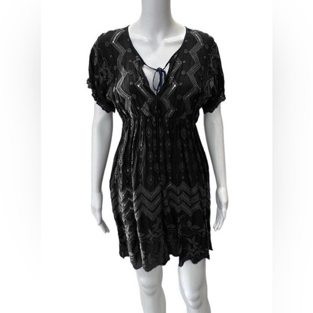 Johnny Was Black Mini Dress